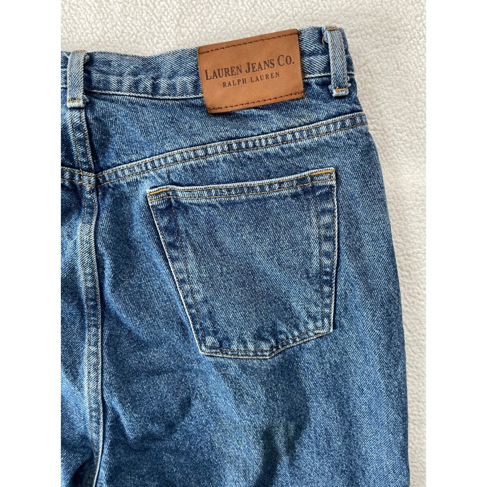 Vintage 90s Lauren Ralph Lauren Womens 34 Jeans Blue High Rise Straight Leg - Picture 15 of 16